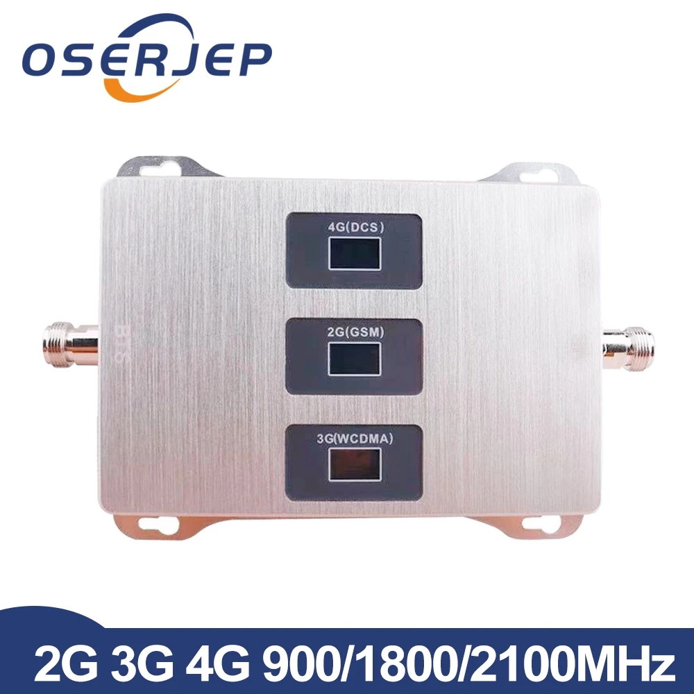 Трехдиапазонный усилитель сигнала 2G 3G 4G GSM 900+DCS/LTE 1800 (3 диапазона) + UMTS/WCDMA 2100 (1