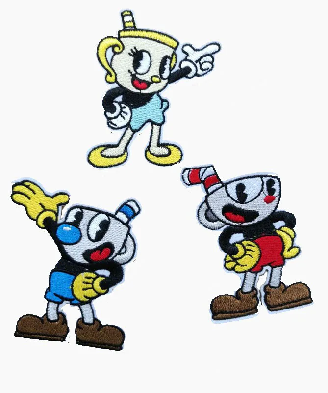 Термоклейкие нашивки Cuphead игровая ткань значок вышивка аксессуары для