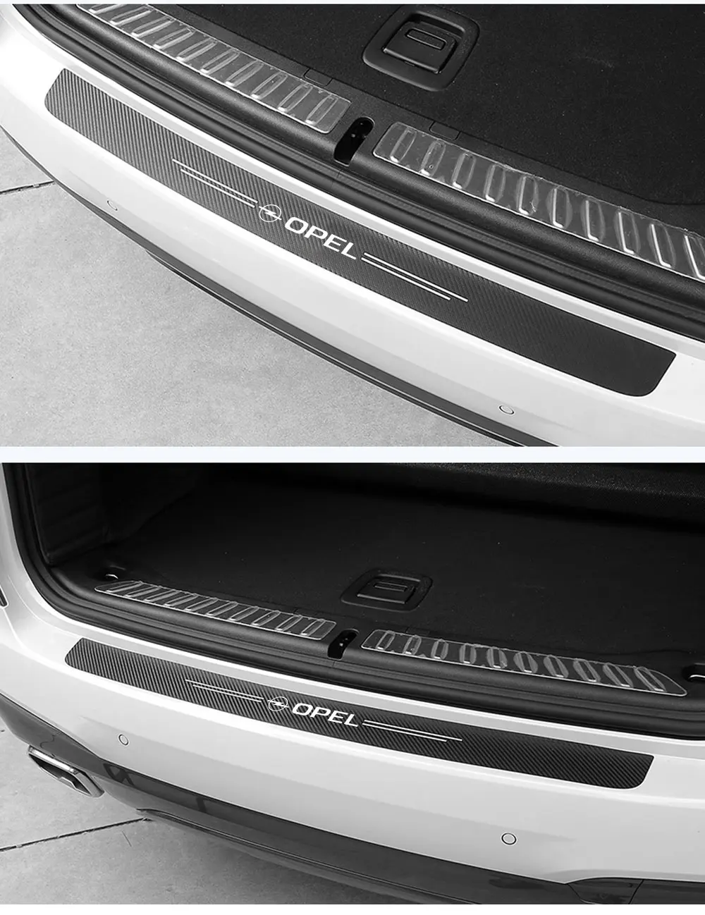 

1PCS Carbon Fiber decal for car trunk decoration carbon fiber protection decal is suitable for 0PEL general modeling accessories