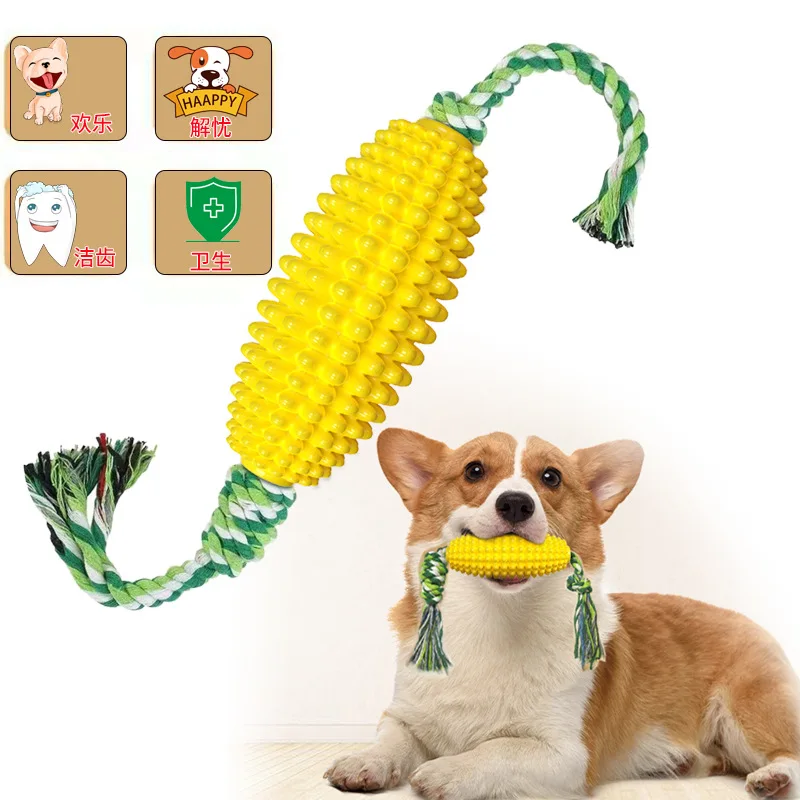 

Pet fastness with new dog bite corn dog toothbrush molar stick pet chew toy