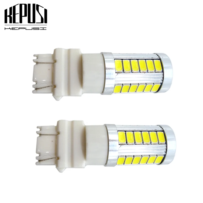 

2PCS 3157 LED T25 P27/7W Auto Lamps 33 SMD 5630 Reverse Lights Super bright 6000K White LED Car bulbs Brake Stop Tail Light