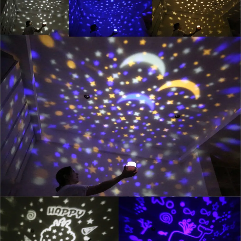 Светодиодный ночник звездное небо Волшебная звезда луна планеты проектор