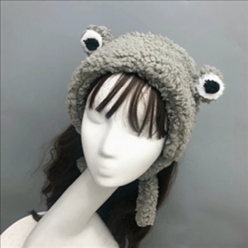 Новинка 2019 года модная плюшевая повязка для волос милая с большими глазами