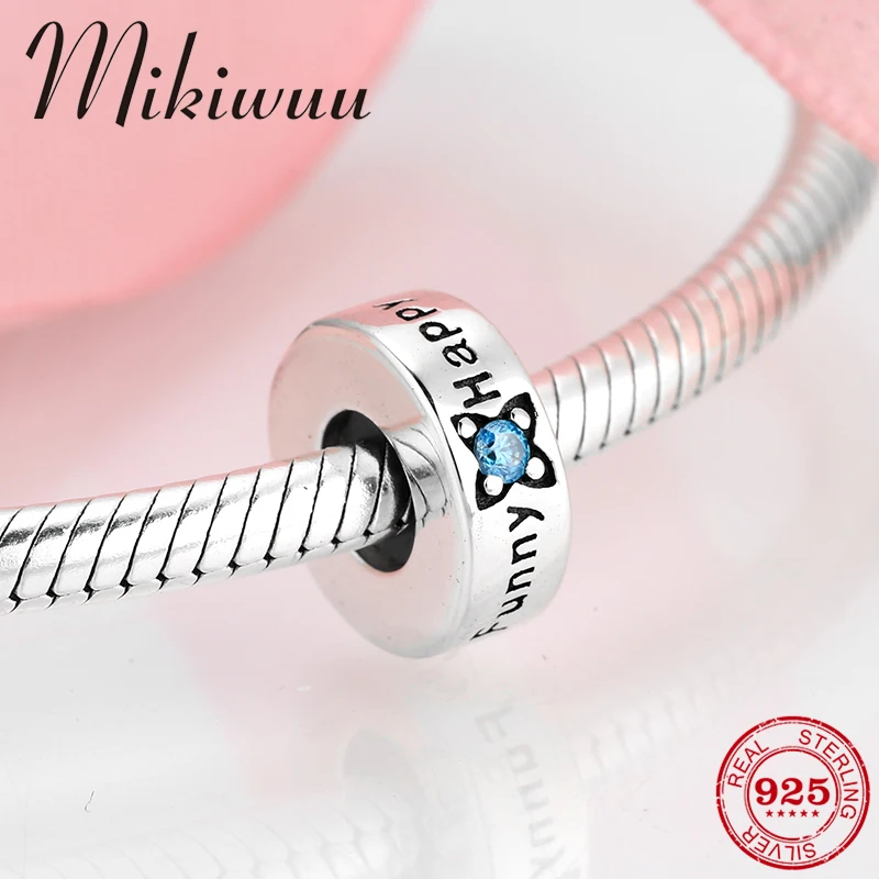 925 пробы серебро символизирует счастливый и смешной синий CZ пробкой разделитель