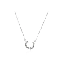 rhinestone horseshoe necklace for women simple temperament clavicle chain necklace