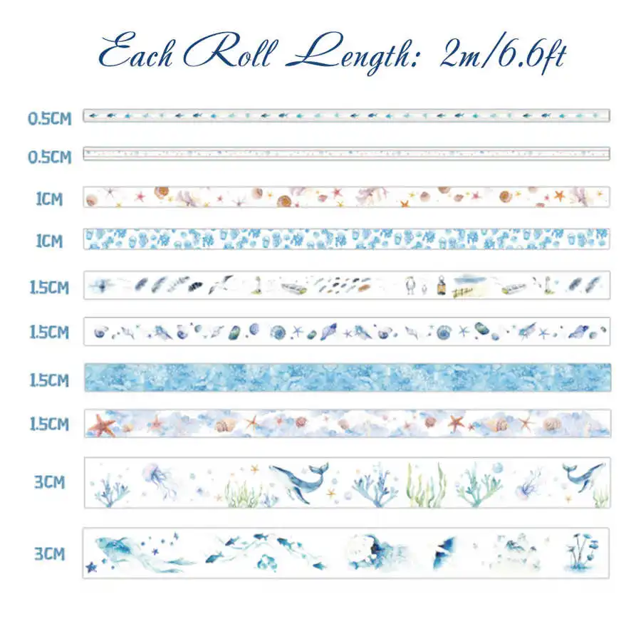 2 коробки васи лента красочный узор о море бумага Маскировочная наклейка для DIY