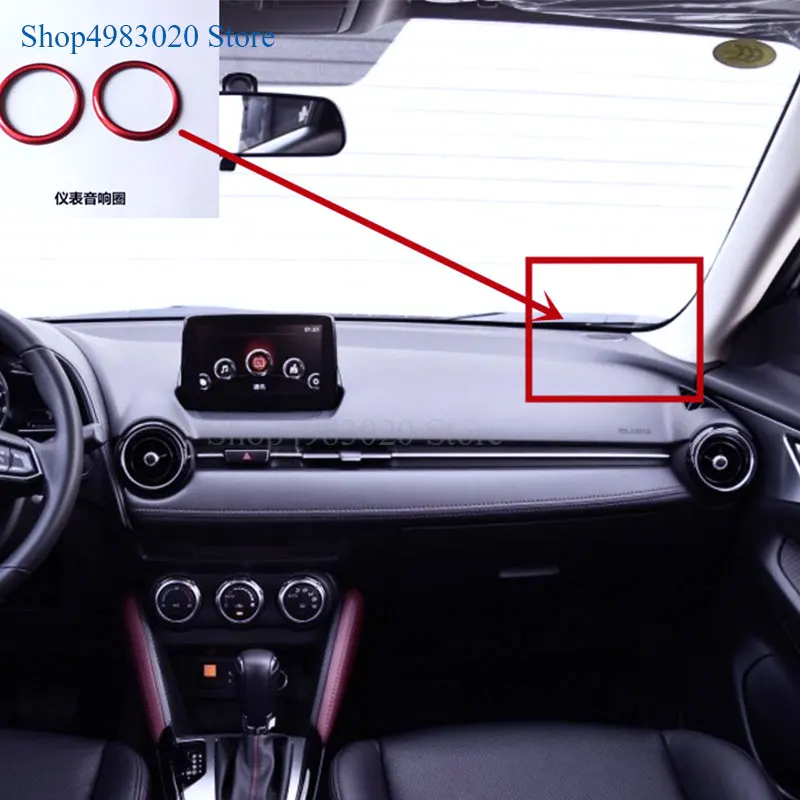 Красный для Mazda CX3 CX-3 Регулировка динамиков кольцо ABS хром автомобиль Стайлинг Аксессуары 2 шт