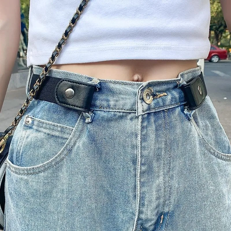

Unisex Invisible Belt Men Women All-Match Waistband Elastic Retractable Adjustable Durable Belt Without Buckle Waistband