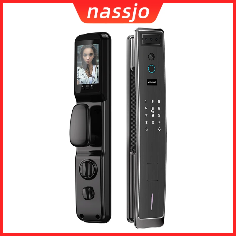 

Nassjo Face Recognition Smart Lock Biometric Fingerprint Lock Password IC Card Dingding APP Electronic Door Lock Digital Lock