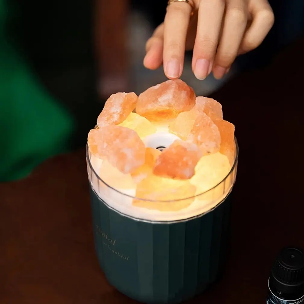 

Соли камень увлажнитель зарядка через USB Бесшумная Автоматическая увлажнения удобные для транспорта Настольный увлажнитель с светильник