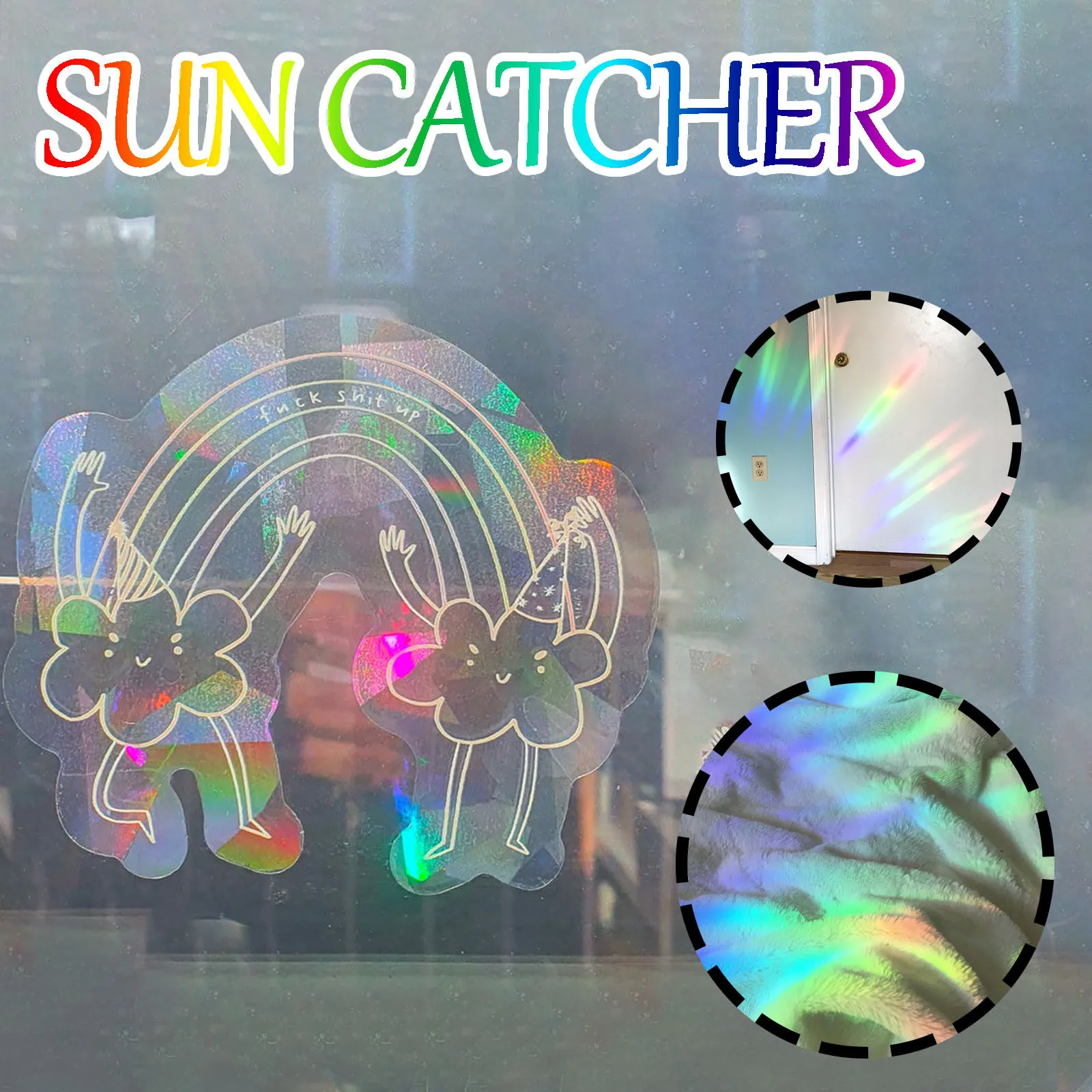 Домашний декор декоративная наклейка на окно солнце радужная украшение для дома