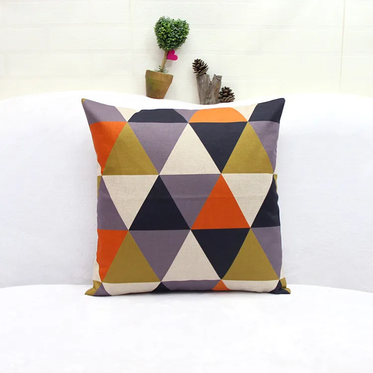 Abstract geometric Modern Norse sample Room sofa cushion cover breathable synthetic flax hugging pillowcase | Дом и сад