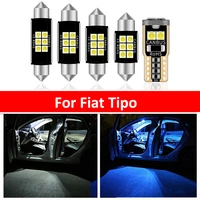 6 pcs car white interior led light bulbs package kit for fiat tipo 356 357 2015 map dome trunk lamp iceblue