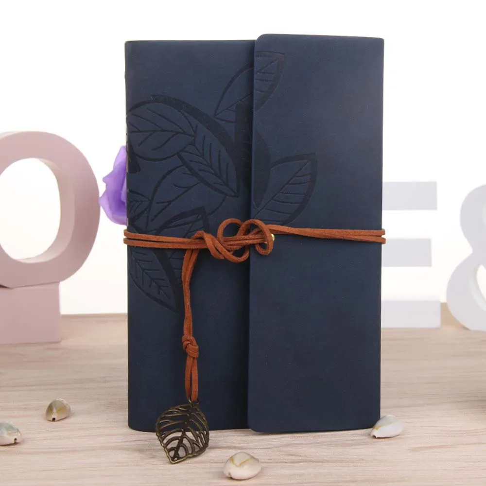 Red 8 Colors Creative Classic Retro Notebook Leather Blank Diary Note Book Journal Sketchbook Stationery School Office Supplies New - Color: Red