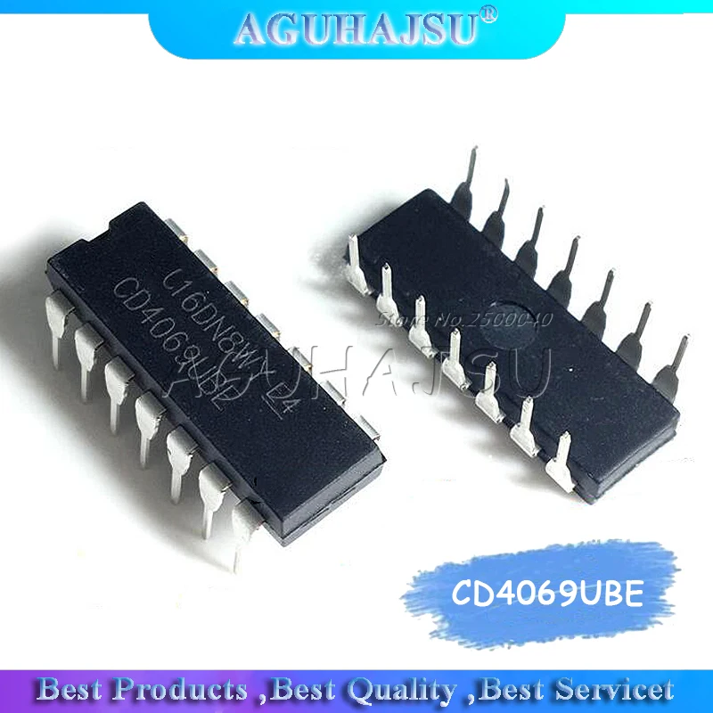 10 шт./лот CD4069UBE DIP 14 CD4069U CD4069 CD4069L CD4069BE IC|Интегральные схемы| |
