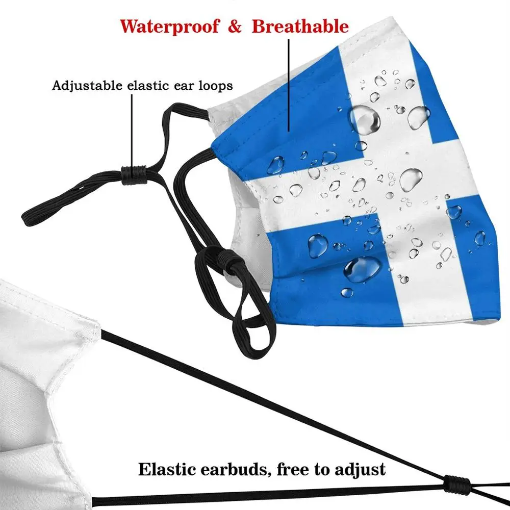 Shetland флаг Забавный принт многоразовая фильтровальная маска для лица Pm2.890 шетлэна