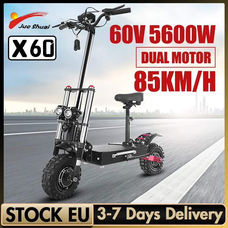 

Электрический скутер с двойным приводом, 5600 км/ч, 60 В, 100 Вт