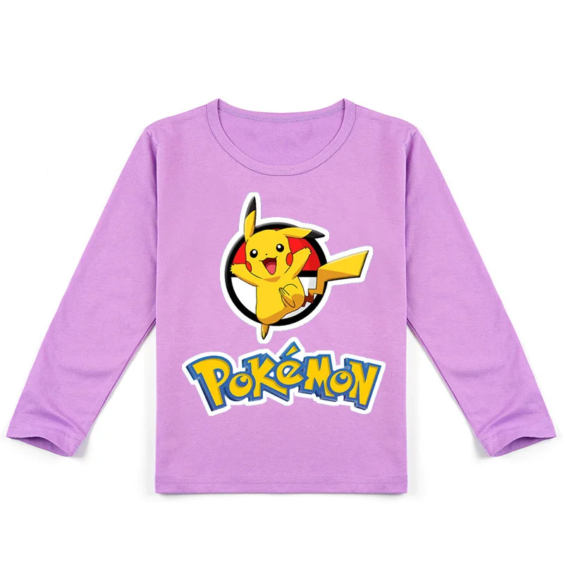 Футболки с изображением Пикачу футболки для мальчиков Модная хлопковая футболка