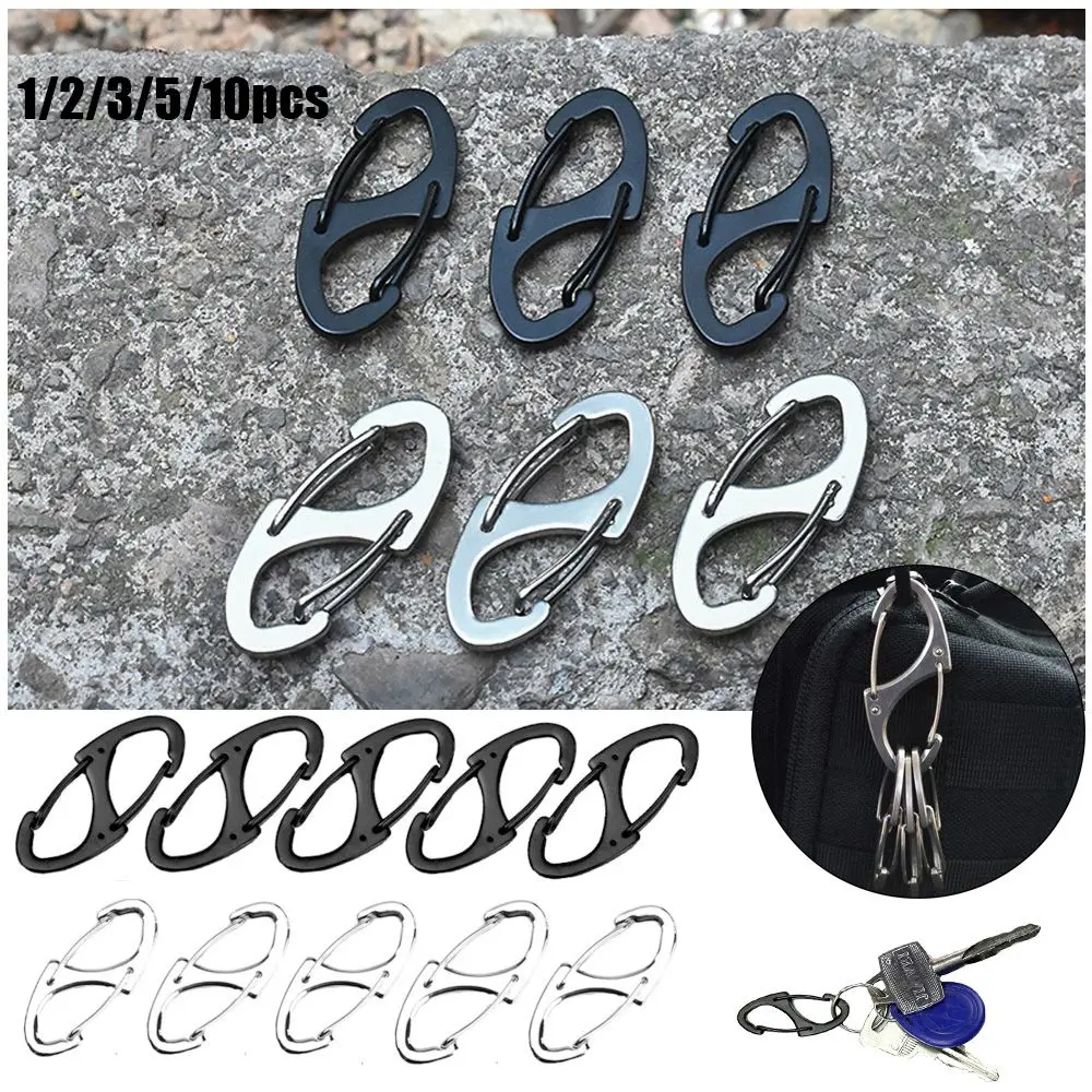 

Portable Outdoor EDC Tool Snap Clip Mini Release Buckle Key Chain Ring Keychain Hanging Hook Metal Carabiner