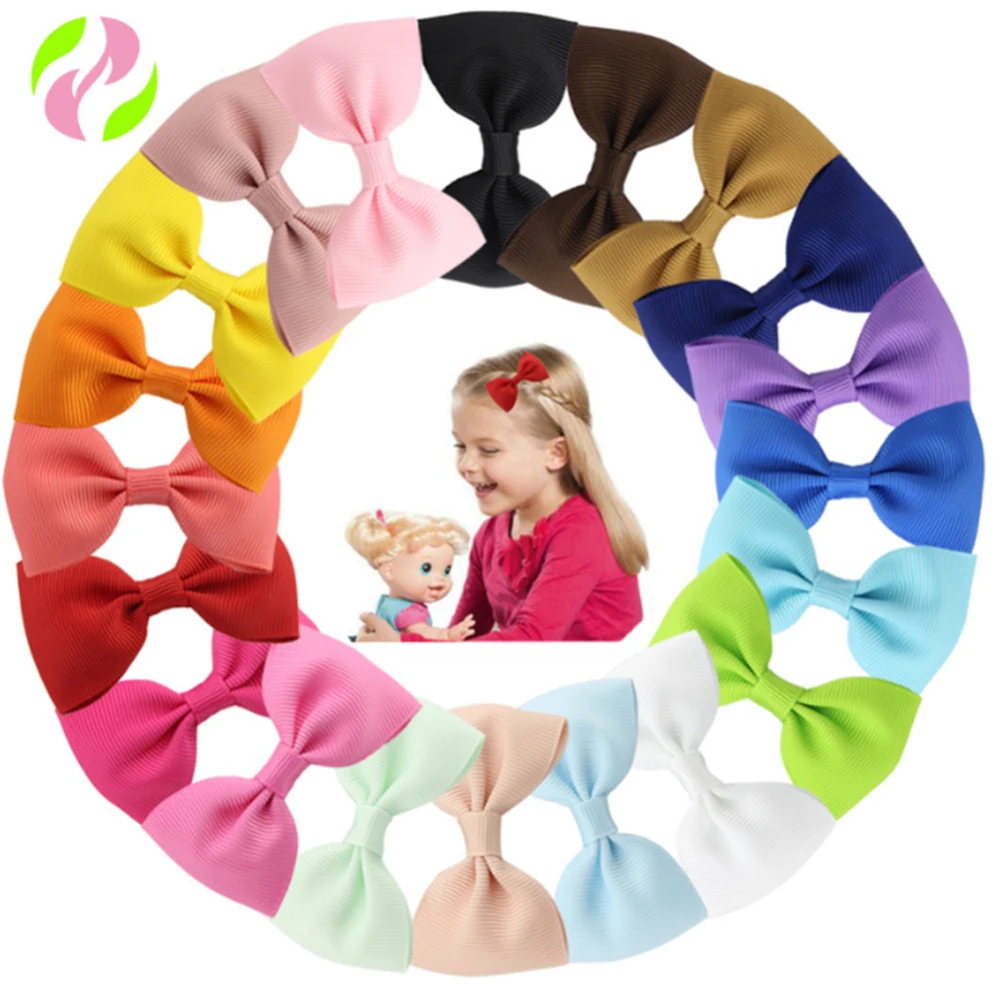 20pcs Lovely Bow Tie Hairclip Simple Style Princess Color Hair Clip Cute Hairpin Birthday party Baby Decorations | Детская одежда и