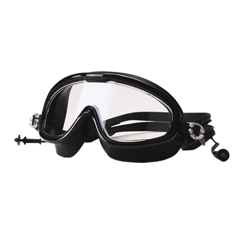 HD Professional Big Frame Swimming Glasses Goggles Waterproof And Anti-Fog Men Women Mask Equipment | Спорт и развлечения