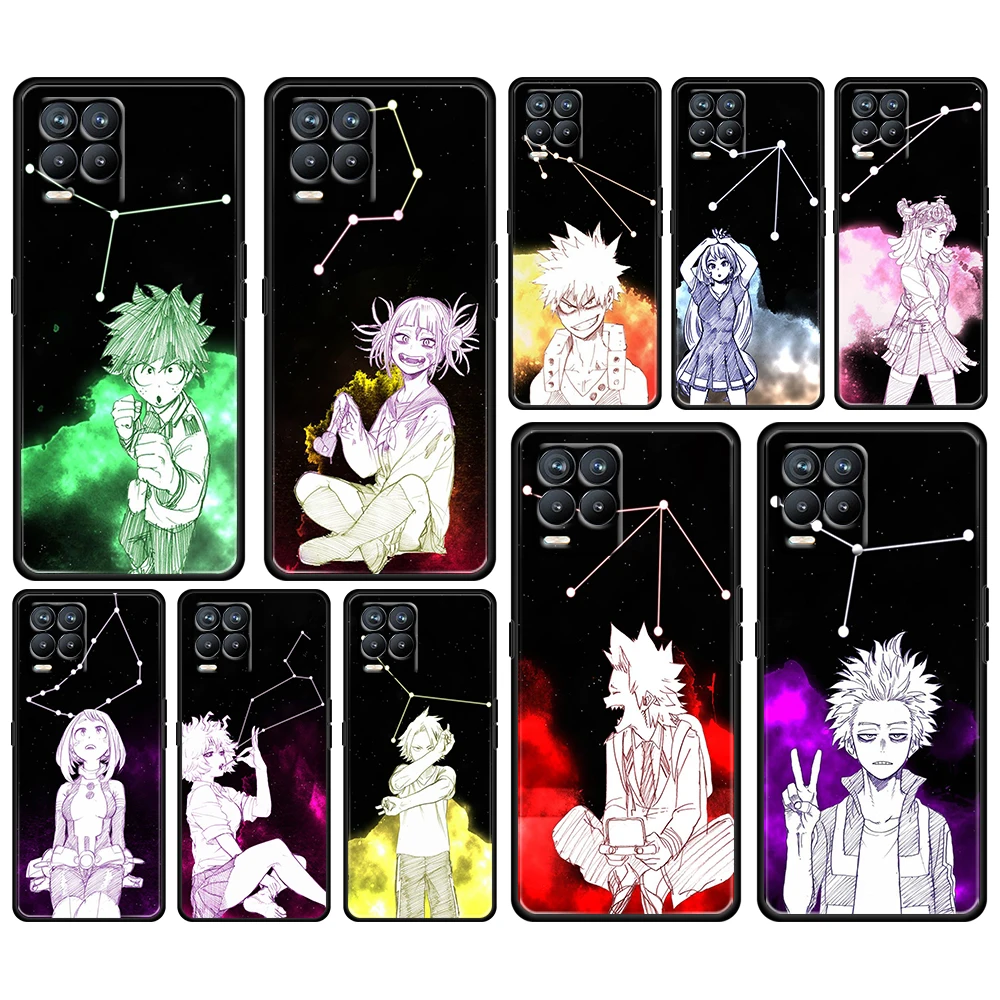 

Aries Leo Libra Pisces Virgo For OPPO Realme Narzo 30 20 8 8i 7 6 5 3 2 Pro Global 5G Soft TPU Silicone Black Phone Case Cover