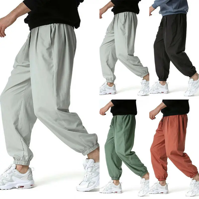 

Men's Baggy Pants Bloomers Yoga Grm Casual Loose Plain Harem Trousers Bottoms