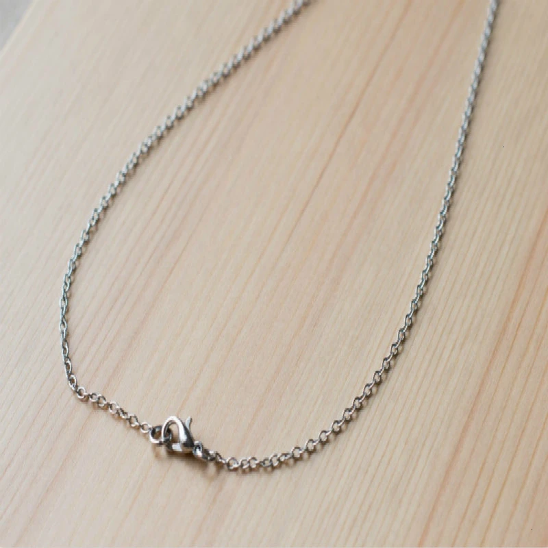 

2021 Fashion New Black Rectangle Pendant Necklace Men Trendy Simple Stainless Steel Chain Men Necklace Jewelry Gift