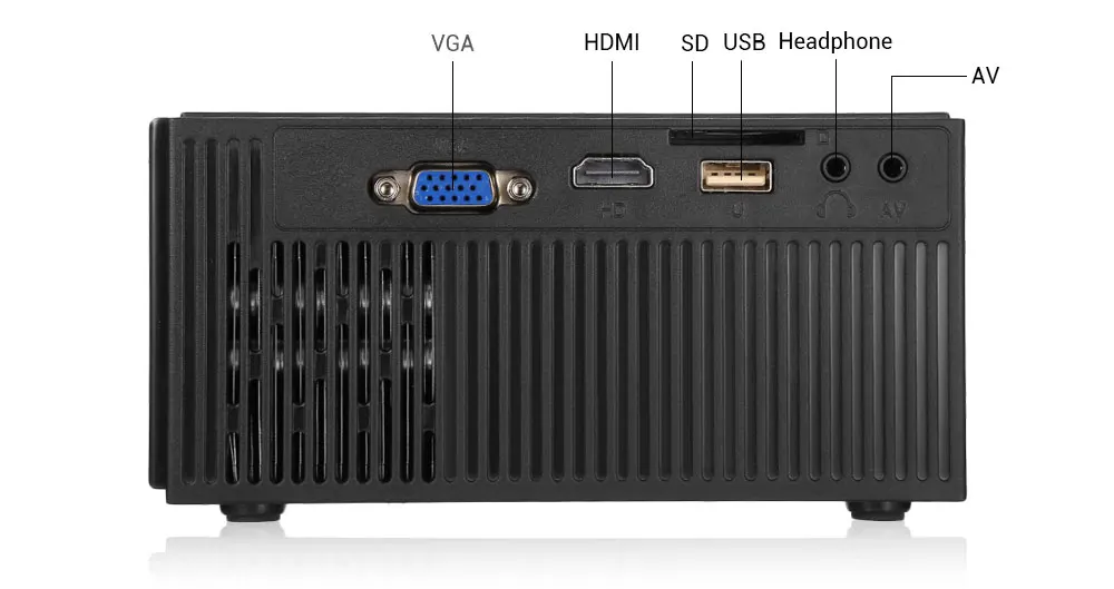 ALSTON C7 2000 люмен светодиодный видеопроектор Портативный ЖК-проектор для домашнего кинотеатра AV USB HDMI VGA 3D светодиодный проектор