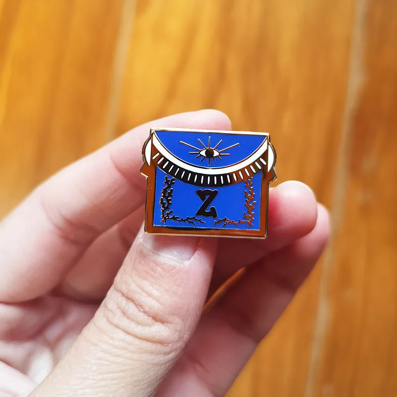 Жесткий эмалированный металлический значок Freemason Z Eye на заказ 50 шт. - купить по