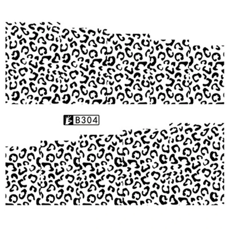 1 лист Леопардовый узор наклейки для ногтей переводные полное покрытие маникюр