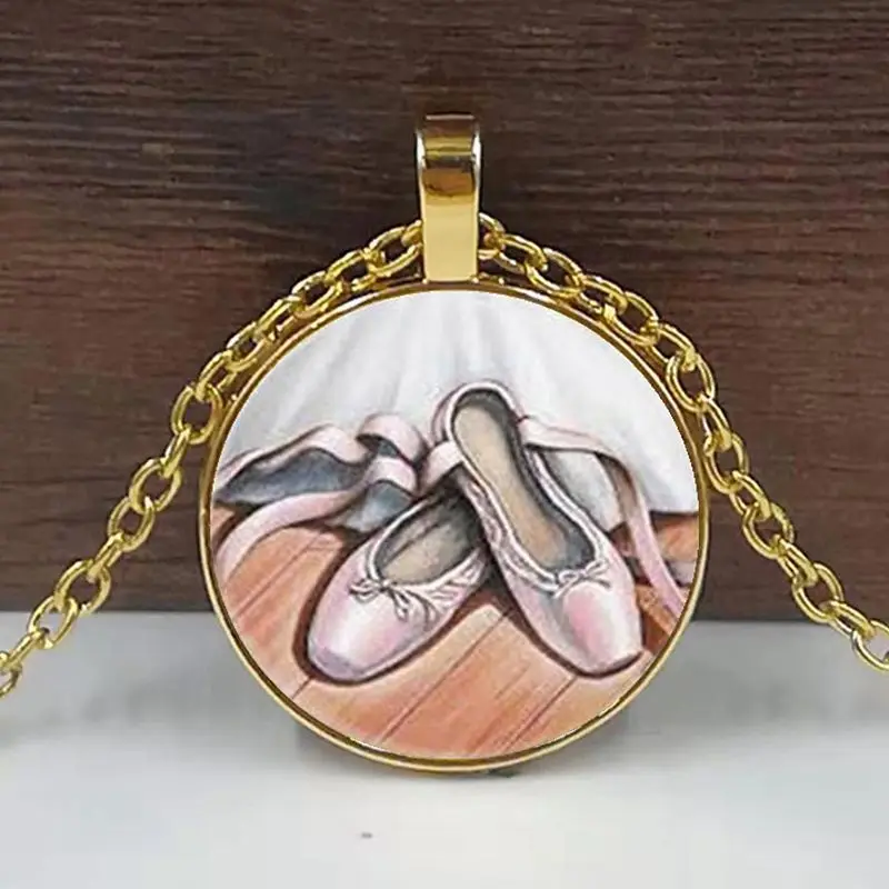 Ожерелье для балета танцевальная бижутерия балерина художественный кулон