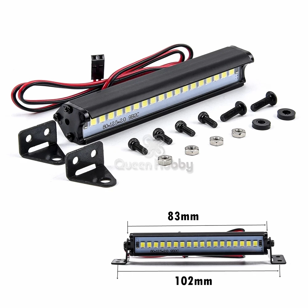 

Светодиодный светильник на крышу, 83 мм, лампа, поисковый светильник для 1/10 Traxxas TRX4 Defender TRX6 G63 Axial SCX10 RC Crawler, автомобильные аксессуары