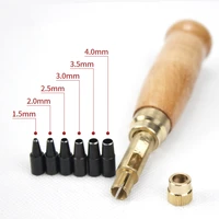 automatic belts punch replaceable mute rotary punching punchers leather punch craft tool leather tool hole punch screw drill tip