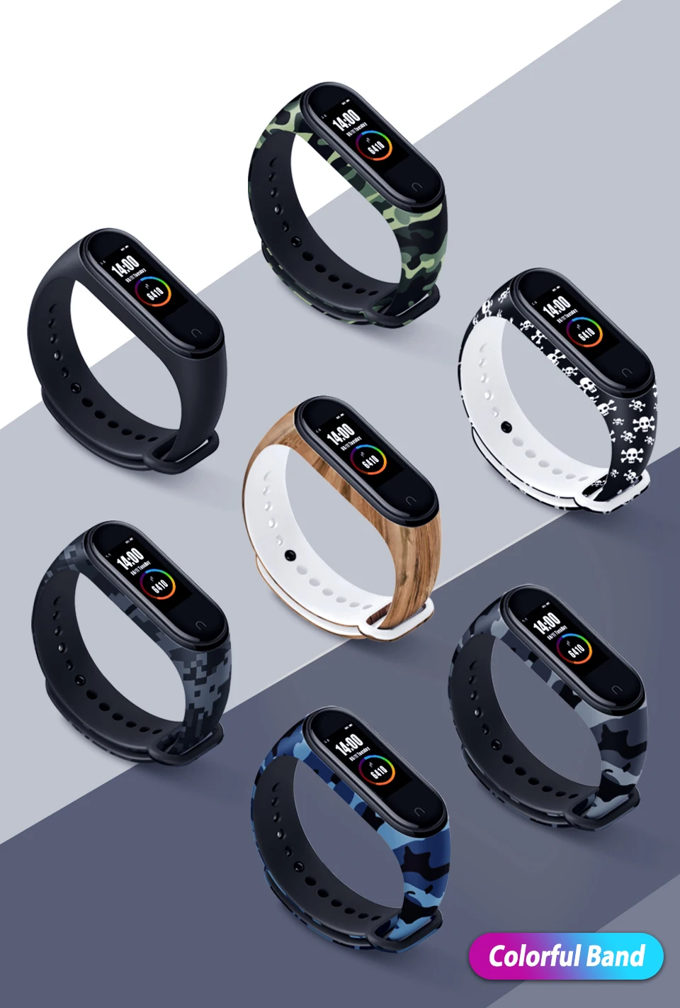 Камуфляжный ремешок для Xiaomi mi 4 браслет mi Band 4 ремешок mi band 4 My Band 3 4 Correa Camuflaje Pulsera браслет Band 3