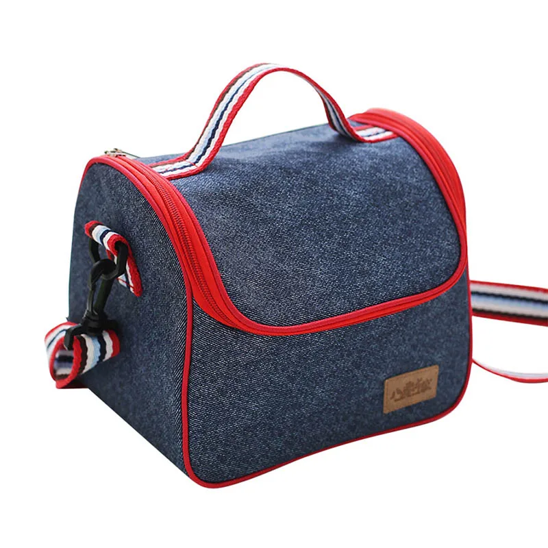 

New Stylish Picnic Bag Oxford Cloth Lunch Box Portable Thermal Handbag Cooler Insulated Lunch Bag For Women Kids School Student