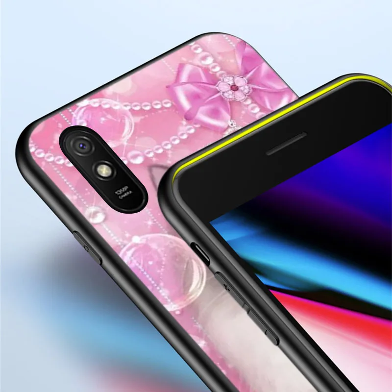 Cute Kawaii Kitten Cat Cover For Xiaomi Redmi 10 10X 9T 9C 9C 8 7 5 K50 K40S Gaming 4G 5G Silicone TPU Soft Black Phone Case