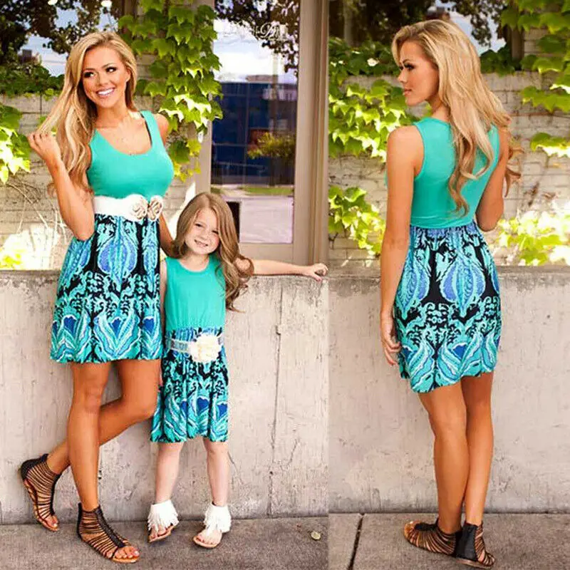 Детское летнее пляжное платье в стиле бохо для девочек|Сочетающаяся одежда