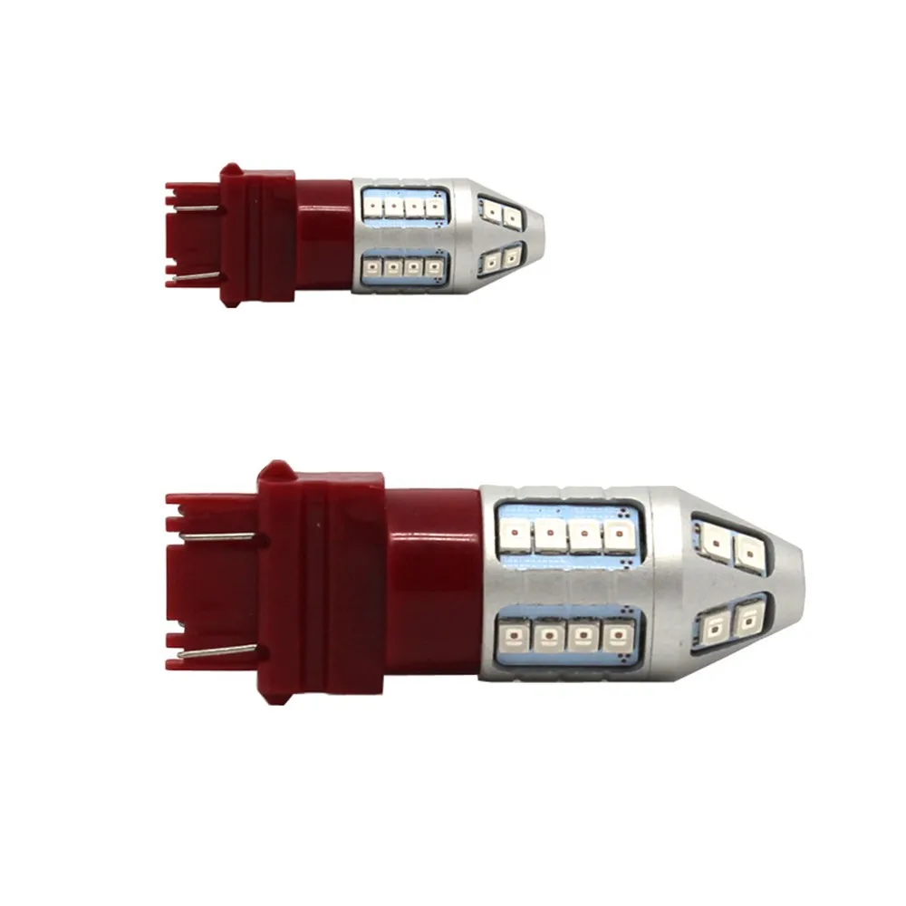 

Red 3157 Stop Tail Light Strobe Super Bright 2pcs Set Brake Bulbs LED Lamp