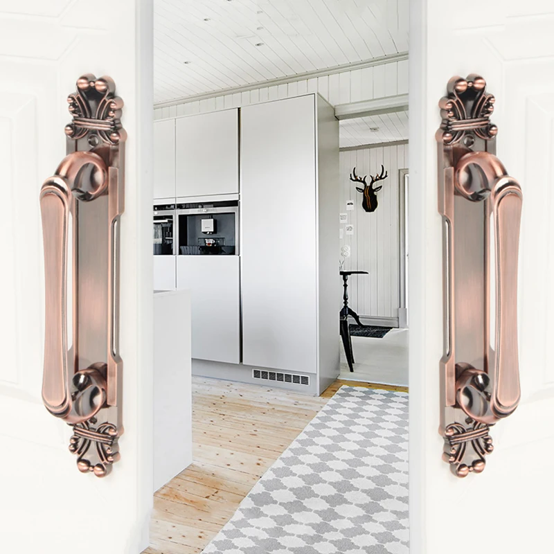 Модные Винтажные дверные ручки для кухонных дверей из цинкового сплава в