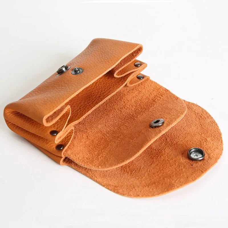 Кошелек для мелочи мужчин и женщин маленький бумажник из 100% натуральной кожи