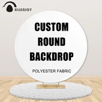 allenjoy personalized customize round backdrop for party decor add pictures text logo or art design and make your own banner