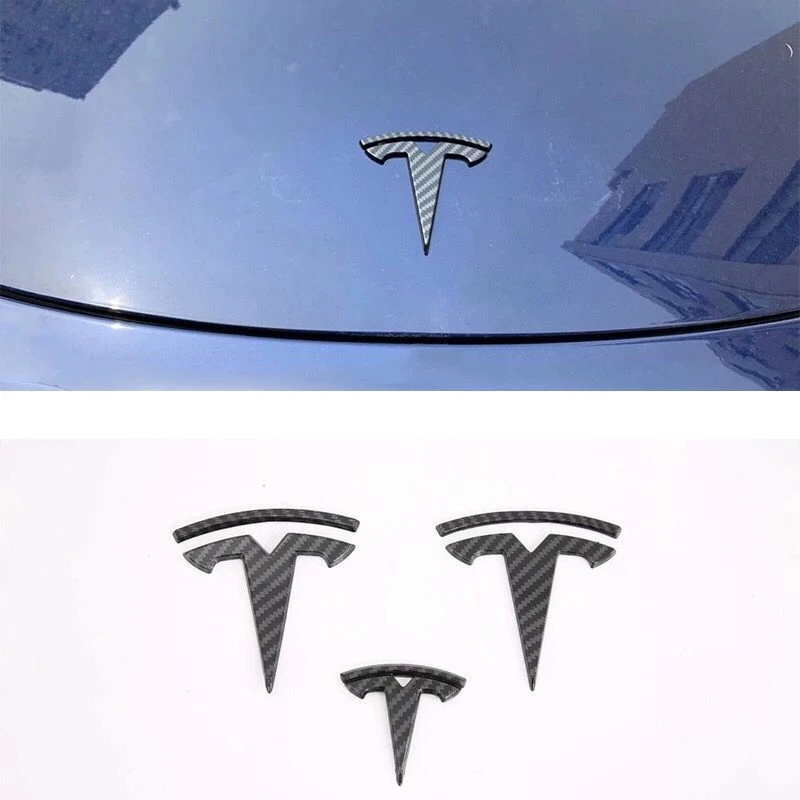 

Наклейка с логотипом автомобиля из АБС-пластика для Tesla Model 3 2019-2020, рулевое колесо, логотип переднего и заднего багажника, эмблема, наклейки