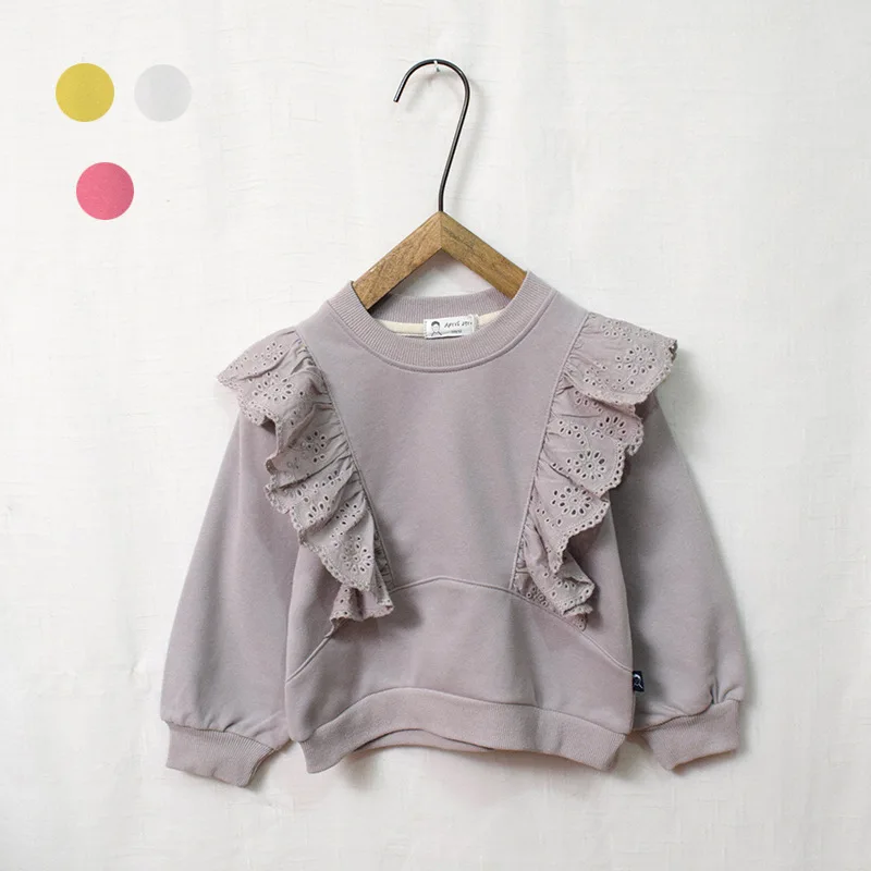 Футболка для маленьких девочек пуловер с длинными рукавами весна 2019 г.|Тройники| |