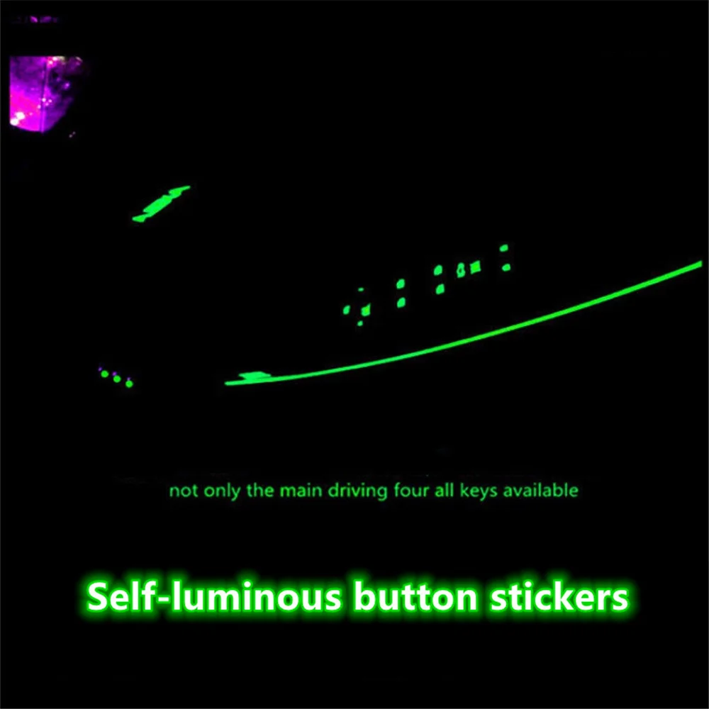 Автомобильные универсальные флуоресцентные наклейки на окна светящиеся для