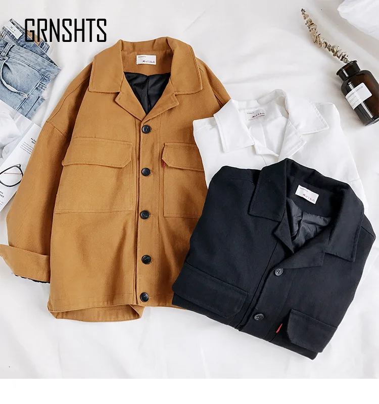 Осенняя новая Harajuku Повседневная японская рабочая одежда куртка джинсовая