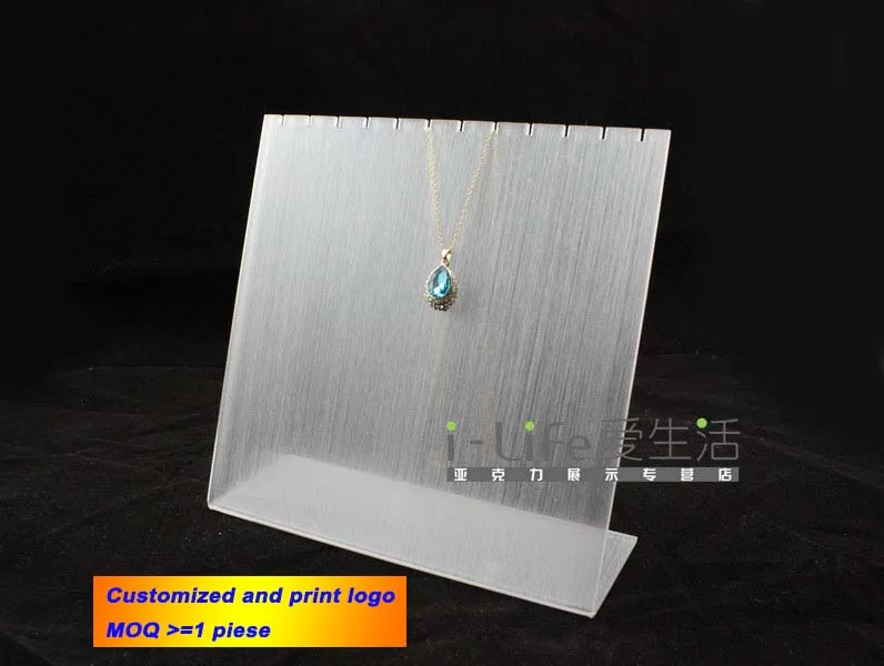 

High Quality 3mm Thickness Acrylic Necklace Dislay Stand Bracelet Holder Pendant Showing Rack L Jewelry Easel Showcase