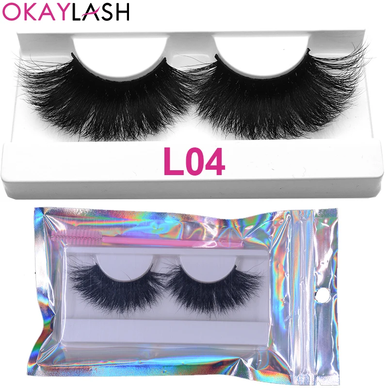 OKAYLASH 6d 8d 25 мм натуральные длинные настоящие норковые накладные объемные ресницы