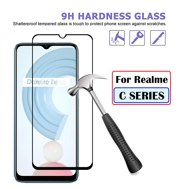 

Full Cover Glass For Realme C21 Glass For Realme C21 C20 C25 C15 C11 C12 Screen Protector For Realme C 21 C11 Glas Tempered Film