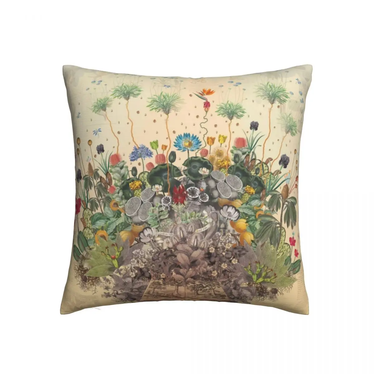 

Leaf Pillow Case FANTASTIC BOTANICAL Polyester Travel Pillowcase Zipper Spring Universal Cover